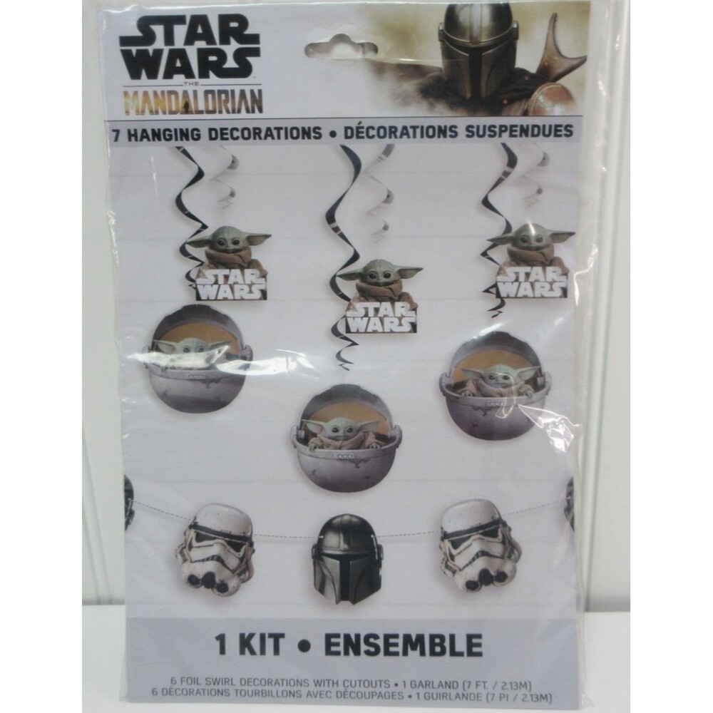 Star Wars The Mandalorian The Child Baby Yoda Party Decorating Kit 7pcs New